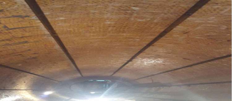 湖北某燒結廠圓筒混合機使用精城耐磨陶瓷襯板