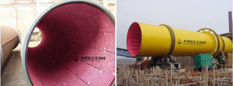 湖南某燒結廠圓筒混合機使用精城耐磨陶瓷襯板